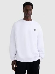 4F Bluza dresowa nierozpinana bez kaptura męska - biała S. Białe bluzy męskie 4f, m, bez wzorów, z dresówki, bez kaptura. Za 149.99 zł.