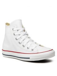 Converse Trampki Chuck Taylor All Star HI 132169C Biały. Białe trampki męskie Converse, bez wzorów, ze skóry, retro, bez zapięcia. Za 239.99 zł.