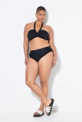 Damskie Figi od bikini wysoki stan. Czarne bikini damskie Ulla Popken, plus size, bez wzorów, plus size. Za 91.99 zł.