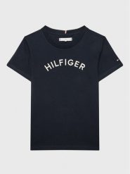Tommy Hilfiger T-Shirt Arched KS0KS00401 D Granatowy Regular Fit. Niebieskie t-shirty dla chłopców Tommy Hilfiger, bez wzorów, z bawełny, bez ramiączek. Za 139.99 zł.
