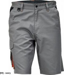 CERVA CREMORNE szorty - męskie szorty robocze, wytrzymała tkanina bawełnianiana, 60% bawełna, 40% poliester. 230 g/m2 - szary 48. Szare szorty męskie CERVA, m, bez wzorów, z bawełny. Za 82.44 zł.