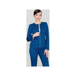 Żakiet K301 Niebieski. Niebieskie żakiety damskie Lenitif, xl, bez wzorów. Za 149.00 zł.