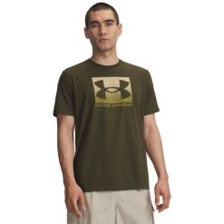 Koszulka Under Armour Boxed Sports. Zielone koszulki sportowe męskie Under Armour, m, bez wzorów, bez kołnierzyka, bez ramiączek. Za 179.50 zł.