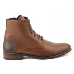 KENT Sztyblety zimowe 287 Brązowe. Brązowe botki męskie na zimę, bez wzorów, z kauczuku, eleganckie, bez zapięcia. Za 438.49 zł.