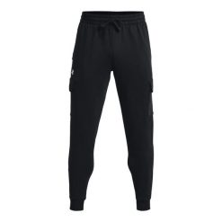 Spodnie do biegania Under Armour Rival Fleece. Białe spodnie sportowe męskie Under Armour, m, bez wzorów, z dresówki, do biegania. Za 254.75 zł.