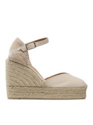 Castañer Espadryle Chiarita/8ED/001 020983-203 Beżowy. Brązowe espadryle damskie Castañer, bez wzorów, z materiału, bez obcasa, bez zapięcia. Za 439.99 zł.