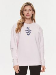 Guess Bluza Destiny W4RQ10 K9Z21 Różowy Regular Fit. Czerwone bluzy damskie Guess, m, z aplikacjami, z bawełny, bez kaptura. Za 339.99 zł.