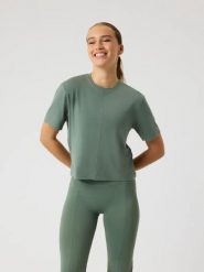 Bjorn_borg STUDIO SOFT T-SHIRT damska AGAVE GREEN. Zielone t-shirty damskie Björn Borg, s, bez wzorów, bez kołnierzyka. Za 288.00 zł.
