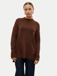Vero Moda Sweter 10269229 Brązowy Loose Fit. Brązowe swetry damskie Vero Moda, m, bez wzorów, z syntetyku, bez kołnierzyka, bez ramiączek, bez kaptura. Za 79.99 zł.