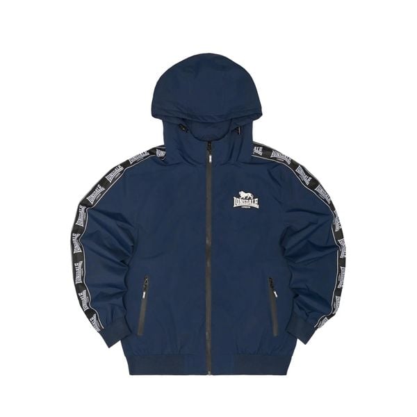 Kurtka z kapturem Lonsdale Ouston. Czarne kurtki męskie Lonsdale, l, z aplikacjami, z materiału, z kapturem. Za 389.95 zł.