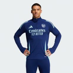 Bluza Arsenal Tiro 24 Training. Niebieskie bluzy męskie Adidas, xs, bez wzorów, z materiału, bez kaptura. W wyprzedaży za 277.40 zł.