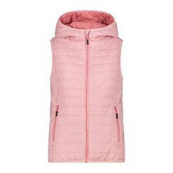 Kurtka bez rękawów z kapturem dla kobiet CMP. Czerwone kurtki sportowe damskie CMP, bez wzorów, z kapturem, narciarskie. Za 323.50 zł.