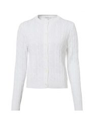 Marie Lund Kardigan damski Kobiety Bawełna biały wypukły wzór tkaniny, XL. Białe kardigany damskie Marie Lund, xl, bez wzorów, z bawełny. Za 349.95 zł.