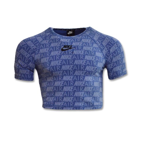 Koszulka Nike Air AOP Top Wmns - AR3445-458. Fioletowe koszulki sportowe damskie Nike, bez wzorów, sportowe, bez kołnierzyka. Za 129.95 zł.