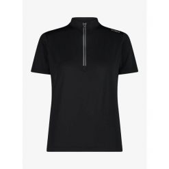 Koszulka rowerowa damska CMP Thrive T-Shirt Bike. Czarne koszulki sportowe damskie CMP, bez wzorów, bez kołnierzyka, bez ramiączek, rowerowe. Za 198.99 zł.