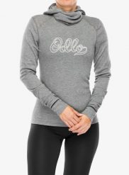 Bluza termoaktywna damska Odlo Active Warm Originals BL Top Facemask LS. Szare bielizna termoaktywna damska Odlo, xs, bez wzorów, z materiału, bez ramiączek. Za 258.49 zł.