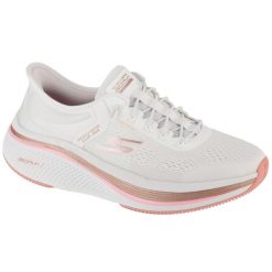 Buty do biegania damskie, Slip-Ins: Go Run Elevate 2.0 - Banyan. Białe obuwie sportowe damskie Skechers, bez wzorów, casualowe, bez zapięcia. Za 479.99 zł.