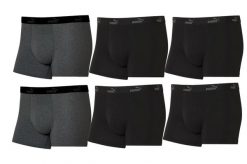 Bokserki majtki męskie Puma Boxershorts 6-pak bawełniane. Czarne bokserki męskie Puma, m, bez wzorów, z bawełny. Za 149.00 zł.