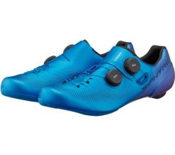 Buty kolarskie szosowe RC903 S-PHYRE. Niebieskie eleganckie półbuty Shimano, z materiału, eleganckie, bez zapięcia. Za 1,651.40 zł.