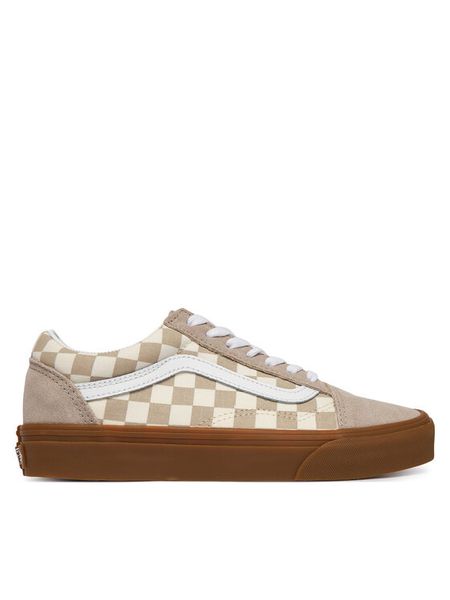 Vans Tenisówki Old Skool VN000D2VH2B1 Beżowy. Brązowe buty sportowe dziewczęce Vans, bez wzorów, ze skóry, bez zapięcia, tenisowe. Za 200.99 zł.