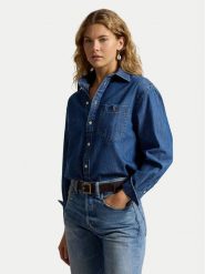 Polo Ralph Lauren Koszula jeansowa 211B17146001 Niebieski Regular Fit. Niebieskie bluzki damskie Polo Ralph Lauren, m, bez wzorów, z bawełny, bez kołnierzyka, bez ramiączek. Za 1,199.00 zł.