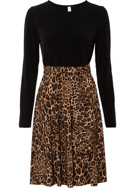 Sukienka mini. Czarne sukienki damskie bonprix, bez wzorów, bez kołnierzyka, bez ramiączek, mini. Za 159.99 zł.