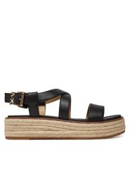 MICHAEL Michael Kors Espadryle Lynn 40S5LYFS1L Czarny. Czarne sandały damskie MICHAEL Michael Kors, bez wzorów, ze skóry, bez obcasa, bez zapięcia. Za 419.99 zł.