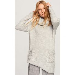 Długi sweter - Jasny szar. Szare swetry damskie Reserved. Za 139.99 zł.