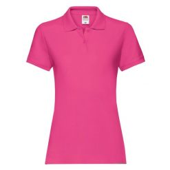 Damska Koszulka Polo Premium Plain. Czerwone koszulki sportowe damskie Fruit of the Loom, xs, bez wzorów, bez kołnierzyka, bez ramiączek. Za 55.99 zł.
