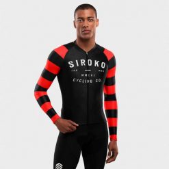 Męska koszulka rowerowa z krótkim rękawem Kolarstwo Siroko M2 Rider. Czarne bluzy męskie SIROKO, z jersey, bez zapięcia, rowerowe. Za 381.00 zł.