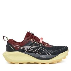 Buty do biegania Asics. Czarne obuwie sportowe damskie Asics, bez wzorów, do biegania. Za 489.99 zł.