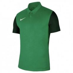 Koszulka sportowa chłopięca Nike Trophy IV JR. Zielone t-shirty dla chłopców Nike, bez wzorów, z materiału, bez ramiączek. Za 80.45 zł.