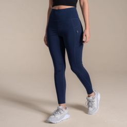 Damskie legginsy Craghoppers Kiwi Pro. Niebieskie legginsy damskie Craghoppers, bez wzorów, na fitness i siłownię. Za 355.40 zł.