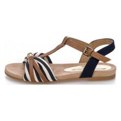 Tom Tailor Sandały Damskie 36 Ciemny Niebieski. Niebieskie sandały damskie Tom Tailor, w paski. W wyprzedaży za 159.00 zł.