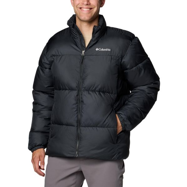 Kurtka sportowa męska Puffect III Jacket. Czarne kurtki męskie Columbia, l, bez wzorów, z poliesteru, trekkingowe. Za 727.00 zł.