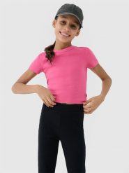 4F T-shirt slim crop top gładki dziewczęcy - różowy 146 (10-11 lat). Czerwone t-shirty i topy dla dziewczynek 4f, bez wzorów, z bawełny, bez ramiączek. W wyprzedaży za 19.99 zł.