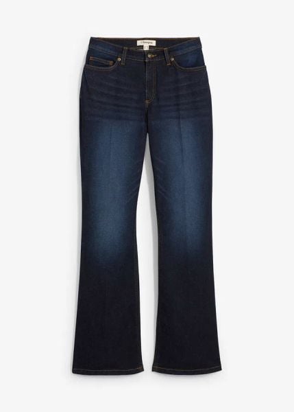 Dżinsy bootcut ze średnim stanem. Niebieskie jeansy damskie bonprix. Za 119.99 zł.