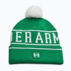 Czapka Under Armour Halftime Pom Beanie. Zielone czapki i kapelusze męskie Under Armour, na zimę, bez wzorów. Za 129.99 zł.
