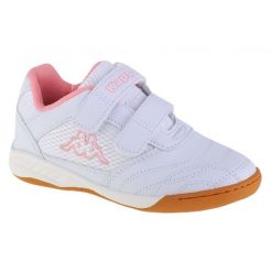 Buty Kappa Kickoff 260509K-1072 białe. Białe buty sportowe dziewczęce bez wzorów, z gumy, bez zapięcia. Za 162.30 zł.