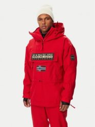 Napapijri Kurtka anorak Skidoo Next NP0A8B3G Czerwony ciemny Loose Fit. Czerwone kurtki męskie Napapijri, m, bez wzorów, z syntetyku, bez kaptura. Za 1,759.00 zł.