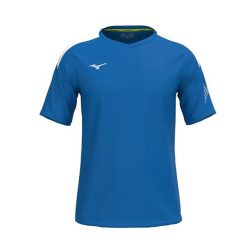 Koszulka Mizuno Team RB. Niebieskie koszulki sportowe męskie Mizuno, m, bez wzorów, z materiału, bez kołnierzyka, bez ramiączek, na fitness i siłownię. Za 132.00 zł.