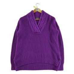 Sweter damski fioletowy. Fioletowe swetry damskie Ralph Lauren, s, bez wzorów, z materiału, sportowe, bez kołnierzyka, bez ramiączek, bez kaptura. Za 51.08 zł.
