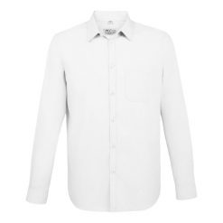 Męska Koszula Baltimore Slim. Białe koszule męskie SOL'S, m, bez wzorów, casualowe, bez kołnierzyka, bez ramiączek. Za 124.99 zł.