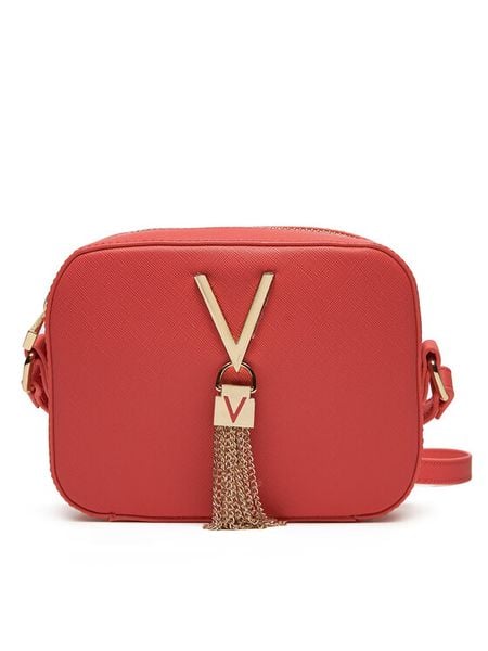 Valentino Torebka Divina Sa VBS1IJ09 Koralowy. Pomarańczowe listonoszki damskie Valentino, bez wzorów, ze skóry, bez dodatków. Za 169.99 zł.