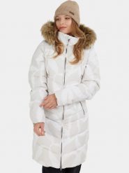 Płaszcz Zimowy Damski Fundango Puppis. Czarne płaszcze damskie Fundango, na zimę, s, bez wzorów, z futra, eleganckie, bez kaptura. Za 499.00 zł.