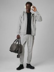 4F Spodnie dresowe joggery męskie - szare L. Szare spodnie sportowe męskie 4f, l, bez wzorów, z dresówki, na fitness i siłownię. Za 149.99 zł.