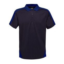 Męska Koszulka Polo Contrast. Czarne koszulki polo męskie Regatta, l, bez wzorów, z poliesteru, bez ramiączek. Za 89.99 zł.