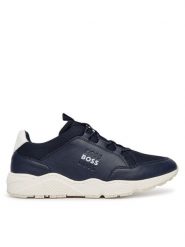 BOSS Sneakersy J52805 S Granatowy. Niebieskie buty sportowe chłopięce Boss, bez wzorów, z materiału, bez zapięcia. Za 759.99 zł.