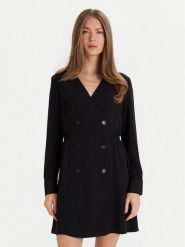 French Connection Sukienka koktajlowa 71ZBI Czarny Regular Fit. Czarne sukienki damskie French Connection, bez wzorów, z syntetyku, wizytowe, bez kołnierzyka, bez ramiączek. Za 559.99 zł.