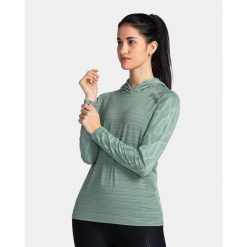 Damska bluza fitness Kilpi AILEEN-W. Zielone bluzy sportowe damskie Kilpi, xs, bez wzorów, bez kaptura, na fitness i siłownię. Za 220.99 zł.